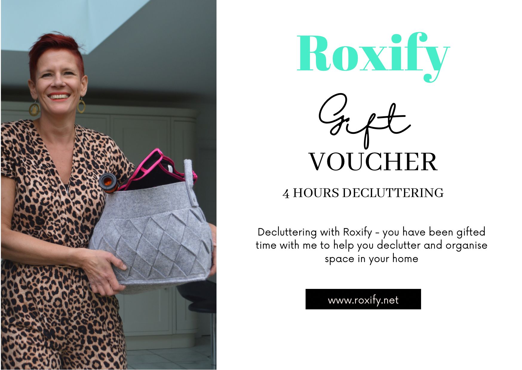 WhatsApp Image 2025-08-28 at 15.11.43 Roxify Gift Voucher with picture of Roxy carrying a basket of things