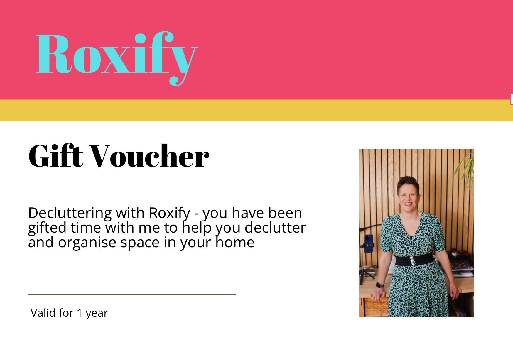 Roxify Gift Voucher with image - Valid for 1 year